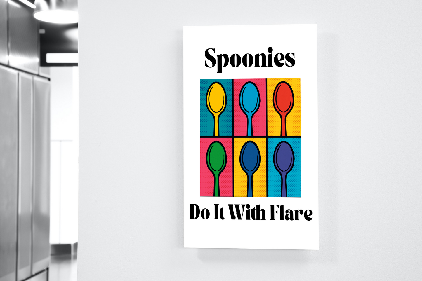 Spoonies Do It With Flare | Pop Art Poster | Sizes 5"x7" to 24"x36"