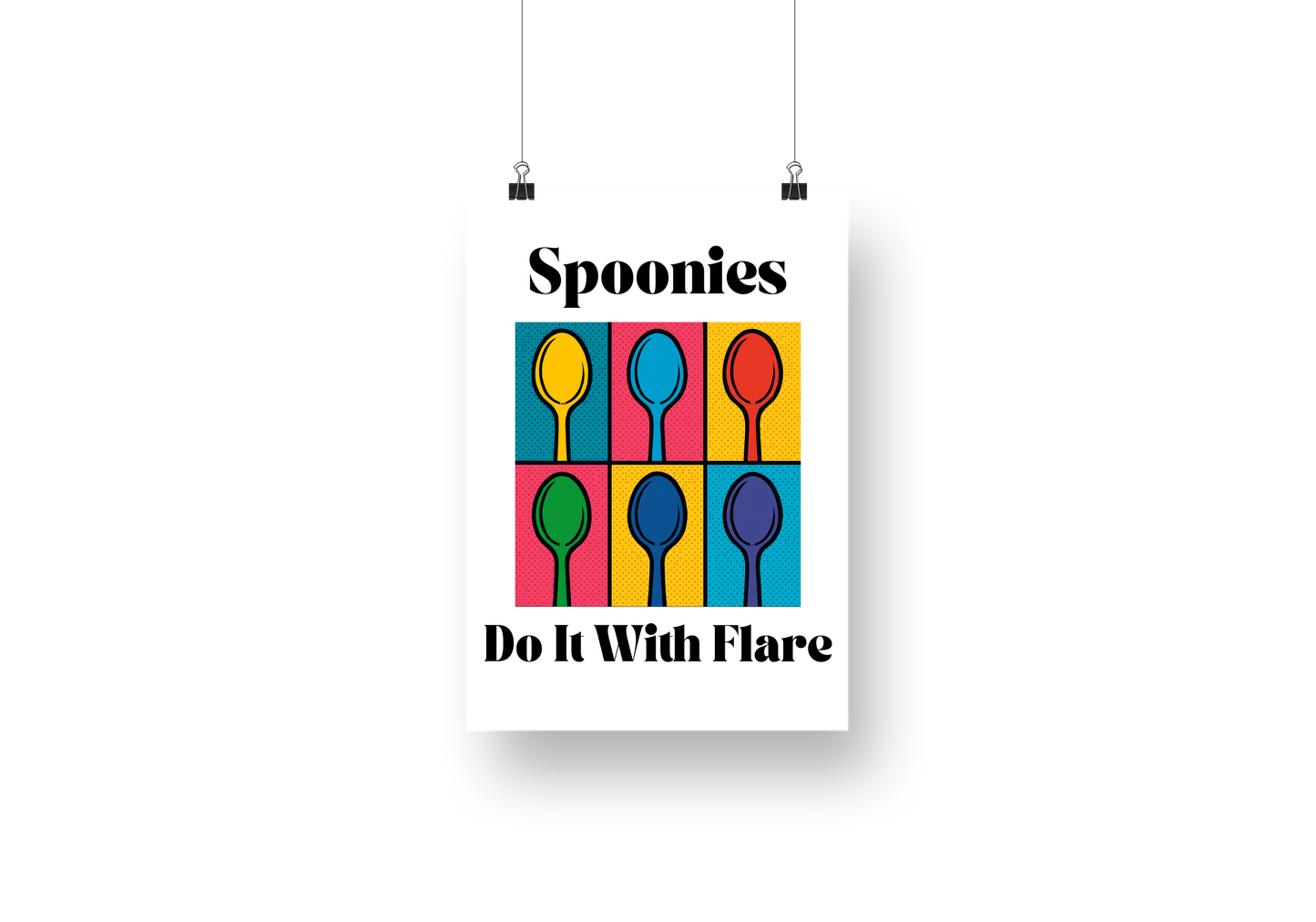 Spoonies Do It With Flare | Pop Art Poster | Sizes 5"x7" to 24"x36"