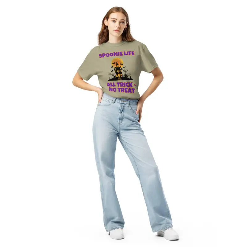 Spoonie Life All Trick No Treat Shirt – Funny Spoonie Halloween Comfort Colors Tee