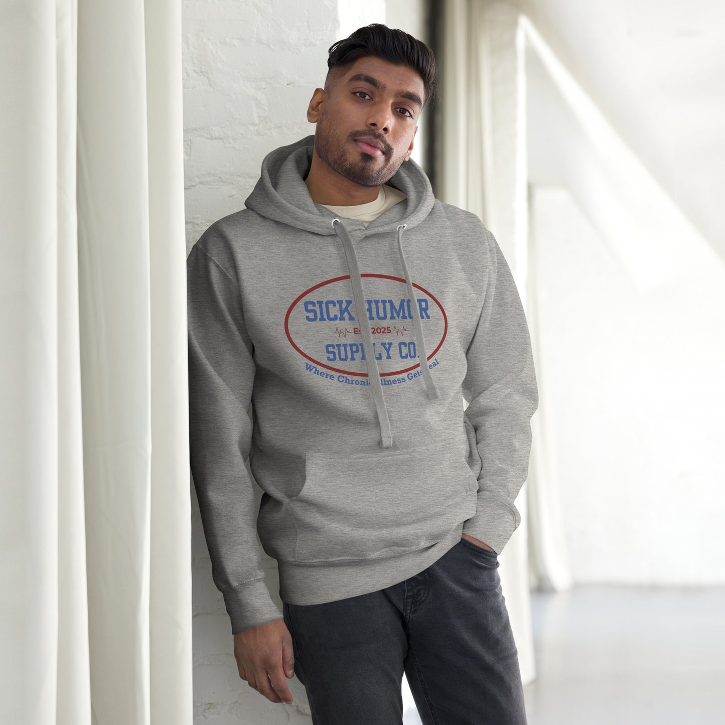 Sick Humor Supply Co. Logo Hoodie – Chronic Illness Lifestyle Hoodie