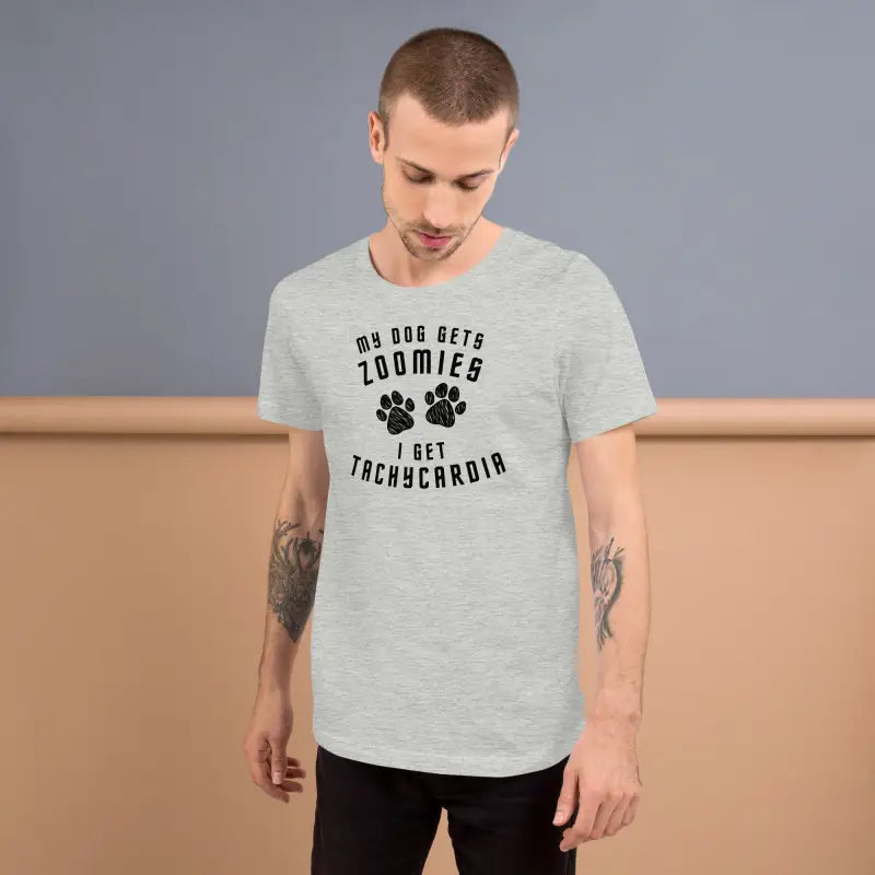 My Dog Gets Zoomies I Get Tachycardia – Funny Spoonie Shirt – Black Design