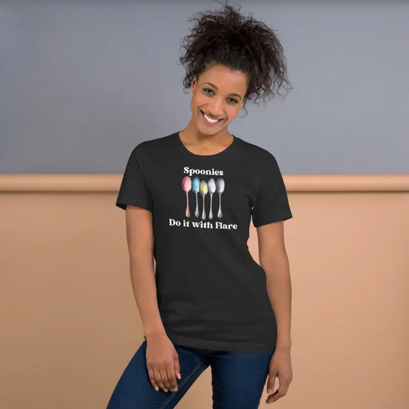 Spoonies Do It With Flare – Spoonie Shirt – White Design
