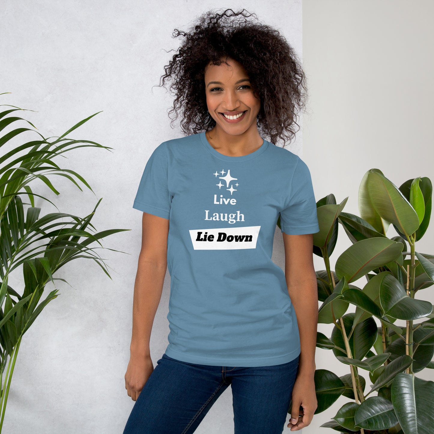 Live Laugh Lie Down – Chronic Illness Shirt – White Design