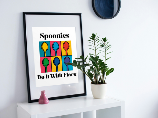 Spoonies Do It With Flare | Pop Art Poster | Sizes 5"x7" to 24"x36"