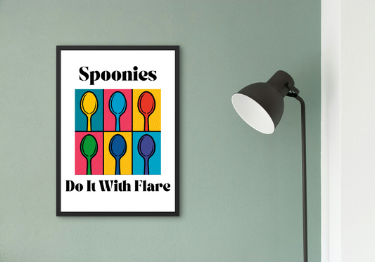 Spoonies Do It With Flare | Pop Art Poster | Sizes 5"x7" to 24"x36"