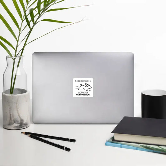Directions Unclear Activated Fight or Flight Sticker | Funny Autonomic Nervous System Humor