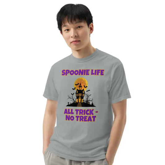 Spoonie Life All Trick No Treat Shirt – Funny Spoonie Halloween Comfort Colors Tee