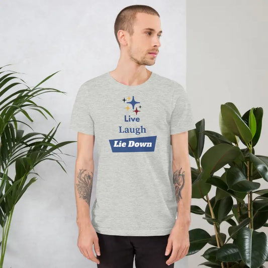 Live Laugh Lie Down – Chronic Illness Shirt – Retro Colors Design
