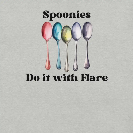 Spoonies Do It With Flare – Spoonie Shirt – Black Design