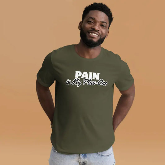 Pain Is My Plus-One – Chronic Illness Shirt (White design)