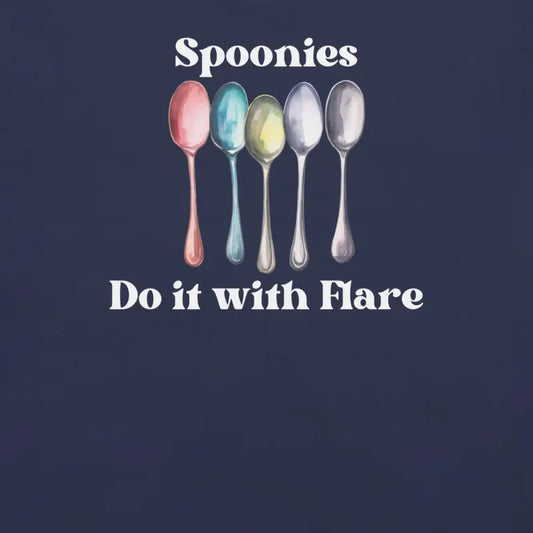 Spoonies Do It With Flare – Spoonie Shirt – White Design