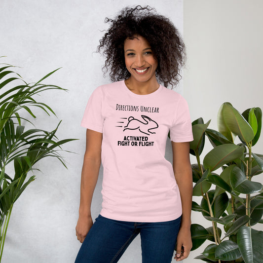 Directions Unclear: Activated Fight or Flight T-Shirt_Black Logo