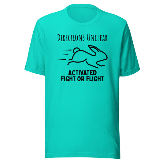 Directions Unclear: Activated Fight or Flight T-Shirt_Black Logo